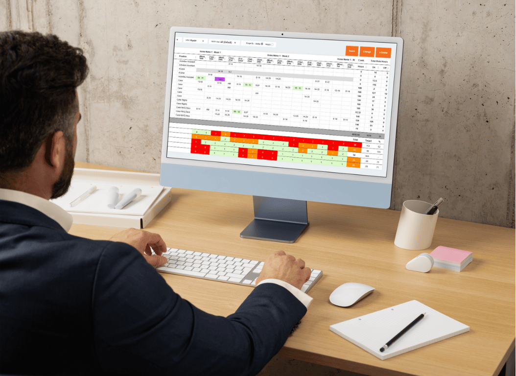 Care home staff management software – rota planning and workforce management with drag-and-drop scheduling, skills matching, and staff availability
